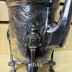 Antique 1800s Taunton Silver Plate Triple Plate Teapot #950 Hinged Lid