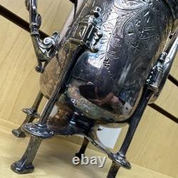 Antique 1800s Taunton Silver Plate Triple Plate Teapot #950 Hinged Lid