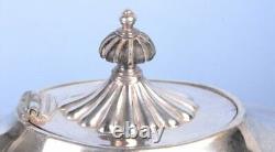 Antique 1850's E. G. WEBSTER Silver Plate 3PC COFFEE10H &TEA POT Open Sugar