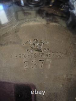 Antique 1881 F. B. ROGERS Silver Pl. Tea & Coffee Set Tray Lady Margaret 6p