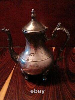 Antique 1883 FB Rogers Lady Margaret Silverplate Coffee Tea Pot Kettle