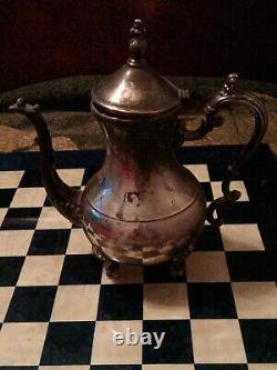 Antique 1883 FB Rogers Lady Margaret Silverplate Coffee Tea Pot Kettle