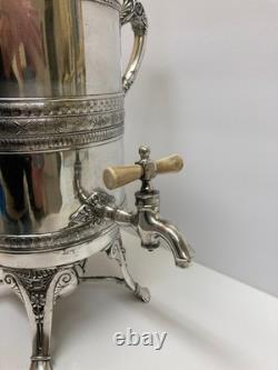 Antique 1890's MERIDEN BRITANNIA Co. Silver Plate Samovar Coffee/Tea Urn