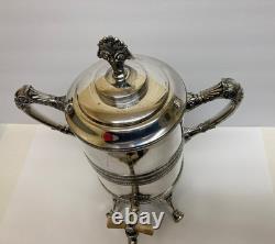 Antique 1890's MERIDEN BRITANNIA Co. Silver Plate Samovar Coffee/Tea Urn