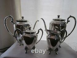 Antique 1920's Bernard Rice's Sons Apollo Silver Plate Tea Set