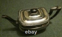 Antique 1920's Daniel & Arter Silver Plate 3 Piece Tea Pot Set. Made Birmingham