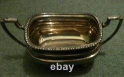 Antique 1920's Daniel & Arter Silver Plate 3 Piece Tea Pot Set. Made Birmingham