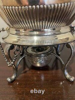 Antique 1920's Old Sheffield Georgian Style Silver plate Tea Kettle Ebony Handle