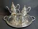 Antique 1930s Castleton Int. Silver Co Sterling Silver Plated Coffee/tea Set