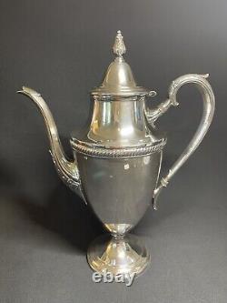 Antique 1930s Castleton Int. Silver Co Sterling Silver Plated Coffee/Tea Set