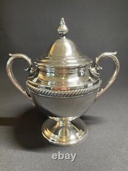 Antique 1930s Castleton Int. Silver Co Sterling Silver Plated Coffee/Tea Set