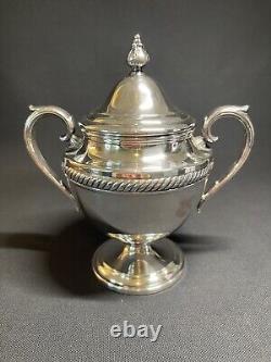Antique 1930s Castleton Int. Silver Co Sterling Silver Plated Coffee/Tea Set