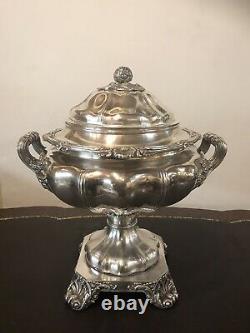 Antique 19 C English Silver Plate Sheffield Coffee /Tea Hot Urn Smaovar