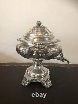 Antique 19 C English Silver Plate Sheffield Coffee /Tea Hot Urn Smaovar