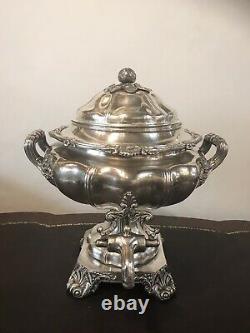 Antique 19 C English Silver Plate Sheffield Coffee /Tea Hot Urn Smaovar