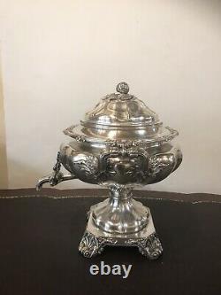 Antique 19 C English Silver Plate Sheffield Coffee /Tea Hot Urn Smaovar