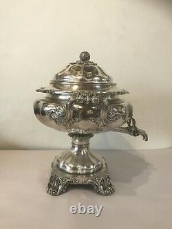 Antique 19 C English Silver Plate Sheffield Coffee /Tea Hot Urn Smaovar