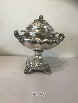 Antique 19 C English Silver Plate Sheffield Coffee /Tea Hot Urn Smaovar