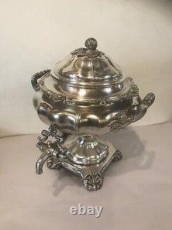 Antique 19 C English Silver Plate Sheffield Coffee /Tea Hot Urn Smaovar