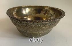 Antique 19th C. PERSIAN Miniature SAMOVAR Silver Plate TRAY TEA POT BOWL Ornate