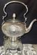 Antique 19th C Silver Plated Tilting Teapot With Stand & Burner -ornate Hallmarked