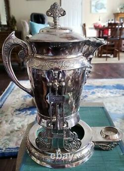 Antique 19th Century Fancy Victorian Meridian Silverplate Tea / Coffee Urn