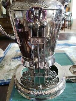 Antique 19th Century Fancy Victorian Meridian Silverplate Tea / Coffee Urn