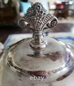 Antique 19th Century Fancy Victorian Meridian Silverplate Tea / Coffee Urn