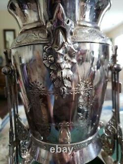 Antique 19th Century Fancy Victorian Meridian Silverplate Tea / Coffee Urn