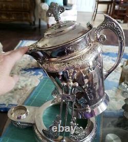 Antique 19th Century Fancy Victorian Meridian Silverplate Tea / Coffee Urn