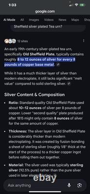 Antique 19th Century Regency Samovar, Old Sheffield Plate Tea Urn -Missing base