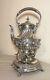 Antique 19th Century Silverplate Wmf Ornate Victorian Tea Kettle Pot With Burner