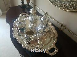 Antique 30 year- Never Used-Vintage Towle Silver Plated 5 Piece Coffee/Tea Set