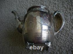 Antique 3 Pc. Reed & Barton Silver Plate Tea Set/ Very Nice