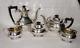 Antique 5 Pc Coffee Tea Set Ifs Sheffield Silver Plate Art Deco No Tray