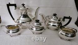 Antique 5 Pc Coffee Tea Set IFS Sheffield Silver Plate Art Deco no Tray