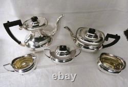 Antique 5 Pc Coffee Tea Set IFS Sheffield Silver Plate Art Deco no Tray