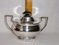 Antique 5 Pc Coffee Tea Set IFS Sheffield Silver Plate Art Deco no Tray