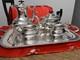 Antique 5pc Cheltenham England Silver Plate Tea/coffee Set With Tray