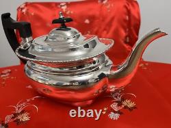 Antique 5pc Cheltenham England Silver Plate Tea/Coffee Set with Tray