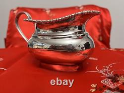 Antique 5pc Cheltenham England Silver Plate Tea/Coffee Set with Tray