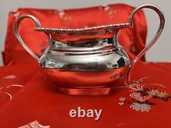 Antique 5pc Cheltenham England Silver Plate Tea/Coffee Set with Tray