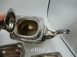 Antique 5pcs Silver Soldered Plate EPNS TEA /COFFEE POTS & SET Sheffield England