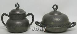 Antique 6 Piece Quadruple Plate No. 2014 Tea/Coffee Set Homan Silverplate Co