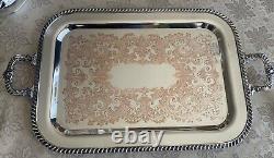 Antique 6pc Cheltenham England Silver Plate Tea Set with Tray