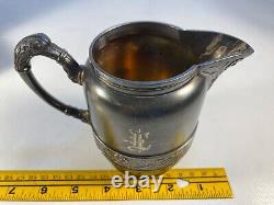 Antique Acme Silver Plate Co. Boston Quadruple Plate Formal Tea Service Set