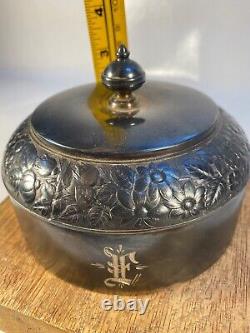 Antique Acme Silver Plate Co. Boston Quadruple Plate Formal Tea Service Set