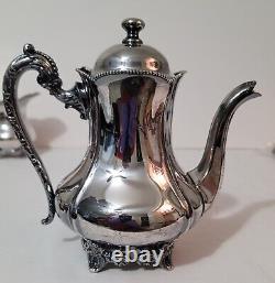 Antique Adelphi Silver Plate Company 4 Pcs Tea Set #839 PLUS Gorham Plate #YC455