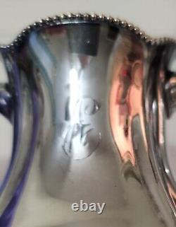 Antique Adelphi Silver Plate Company 4 Pcs Tea Set #839 PLUS Gorham Plate #YC455