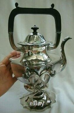 Antique American Silver Plate Large Spirit Kettle Tea Pot Rogers Smith Meriden